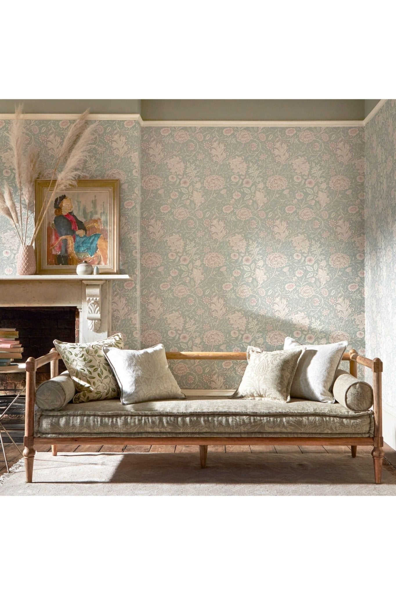 Double Bough Wallpaper - Teal Rose van Morris & Co | Kids Conceptstore Le Fanfare