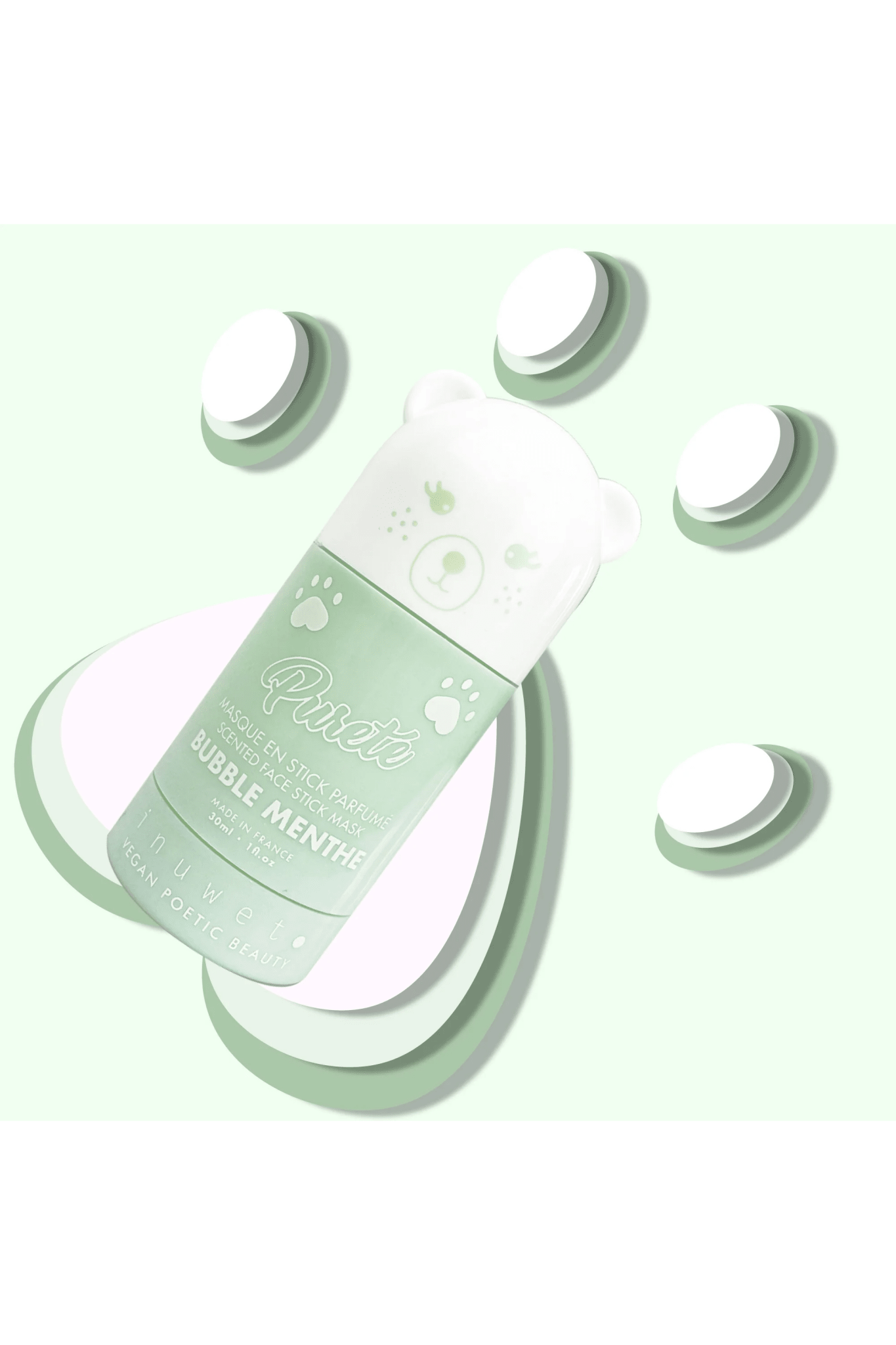 Dream Mask - Clay Stick Purifying Mask - Mint van Inuwet | Kids Conceptstore Le Fanfare