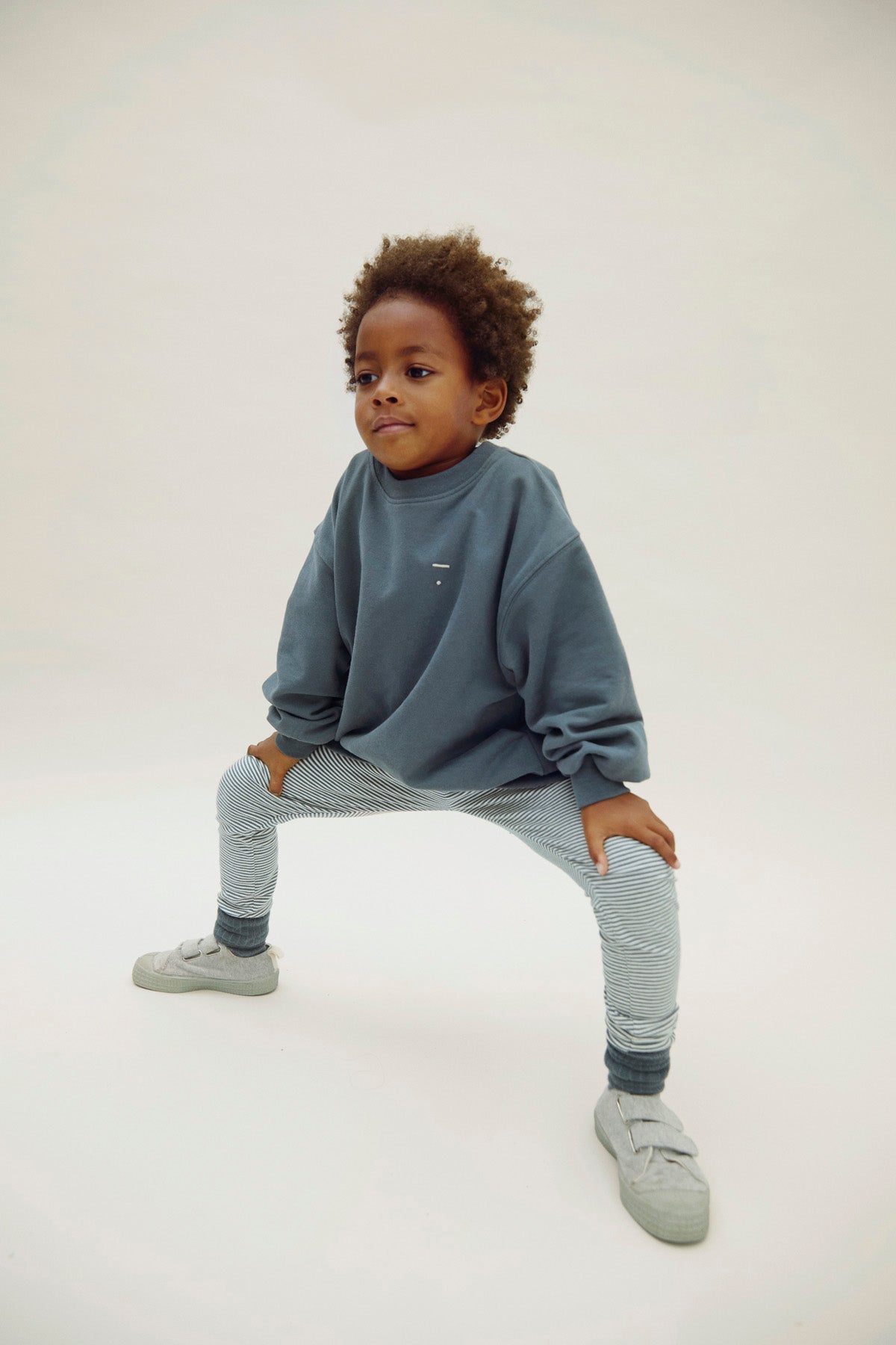 Dropped Shoulder Sweater | Blue Grey van Gray Label | Kids Conceptstore Le Fanfare