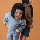Dropped Shoulder Sweater | Stone Gray van Gray Label | Kids Conceptstore Le Fanfare
