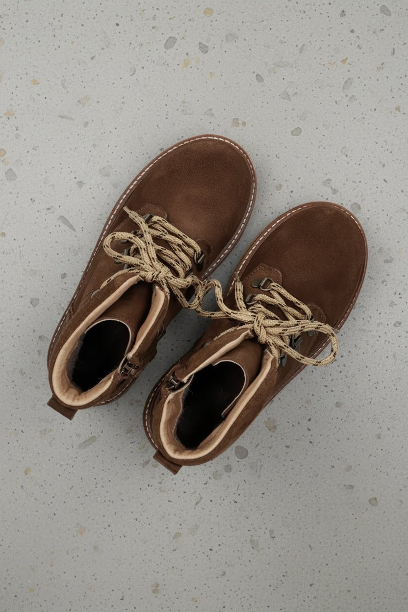 du Louen - Brown Suede van du Loua | Kids Conceptstore Le Fanfare