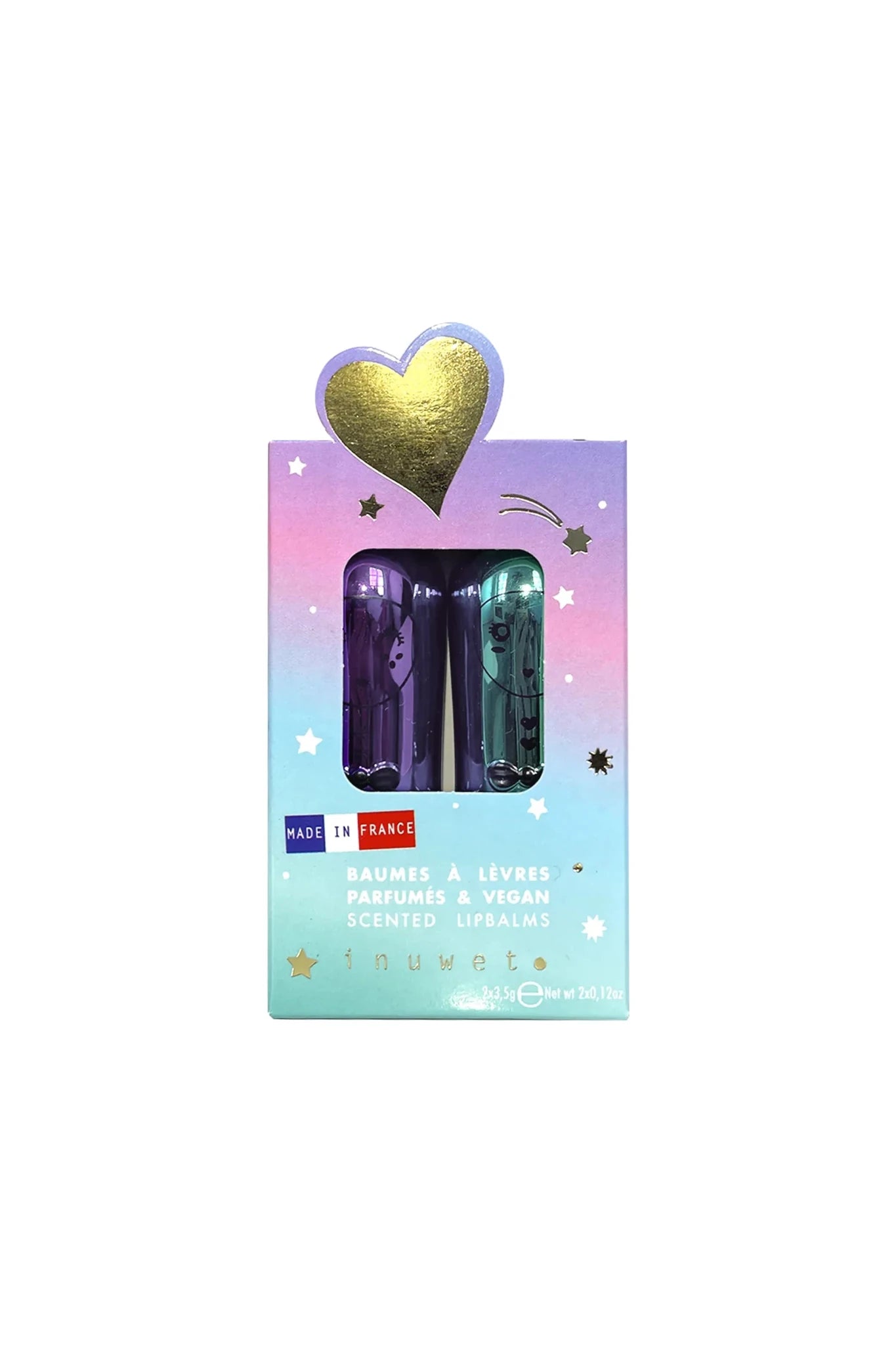 Duo Rainbow Chrismas Lip Balms van Inuwet | Kids Conceptstore Le Fanfare
