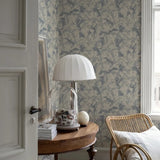 Eastern Simplicity - Dancing Crane - Blue van Boråstapeter | Kids Conceptstore Le Fanfare
