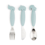 Easy-grip cutlery set | Deer friends - Blue van Done by Deer | Kids Conceptstore Le Fanfare