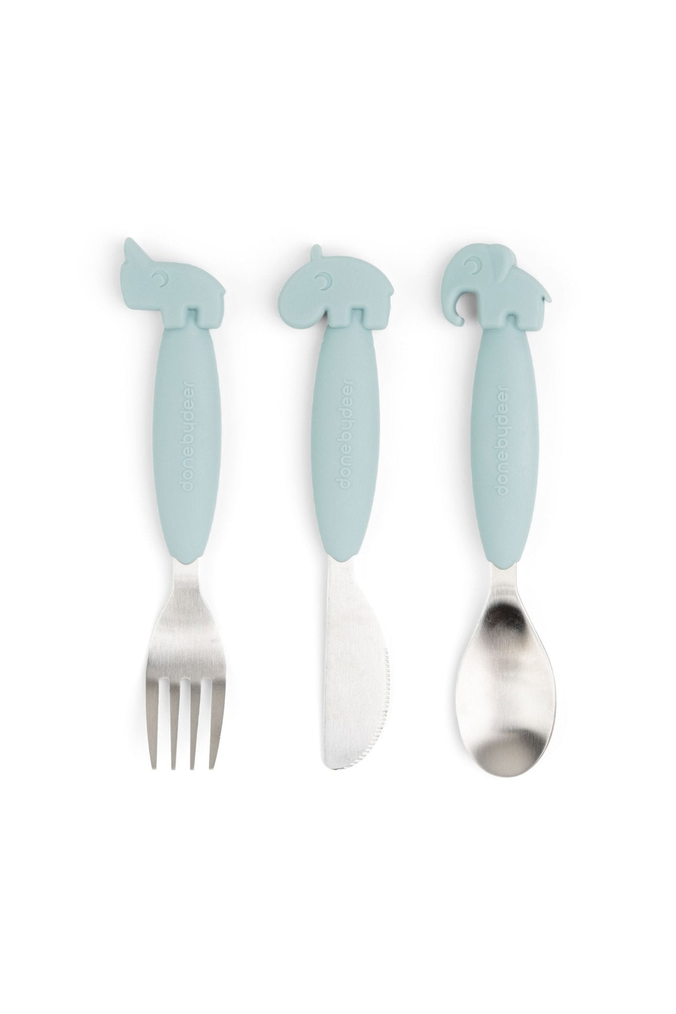 Easy-grip cutlery set | Deer friends - Blue van Done by Deer | Kids Conceptstore Le Fanfare