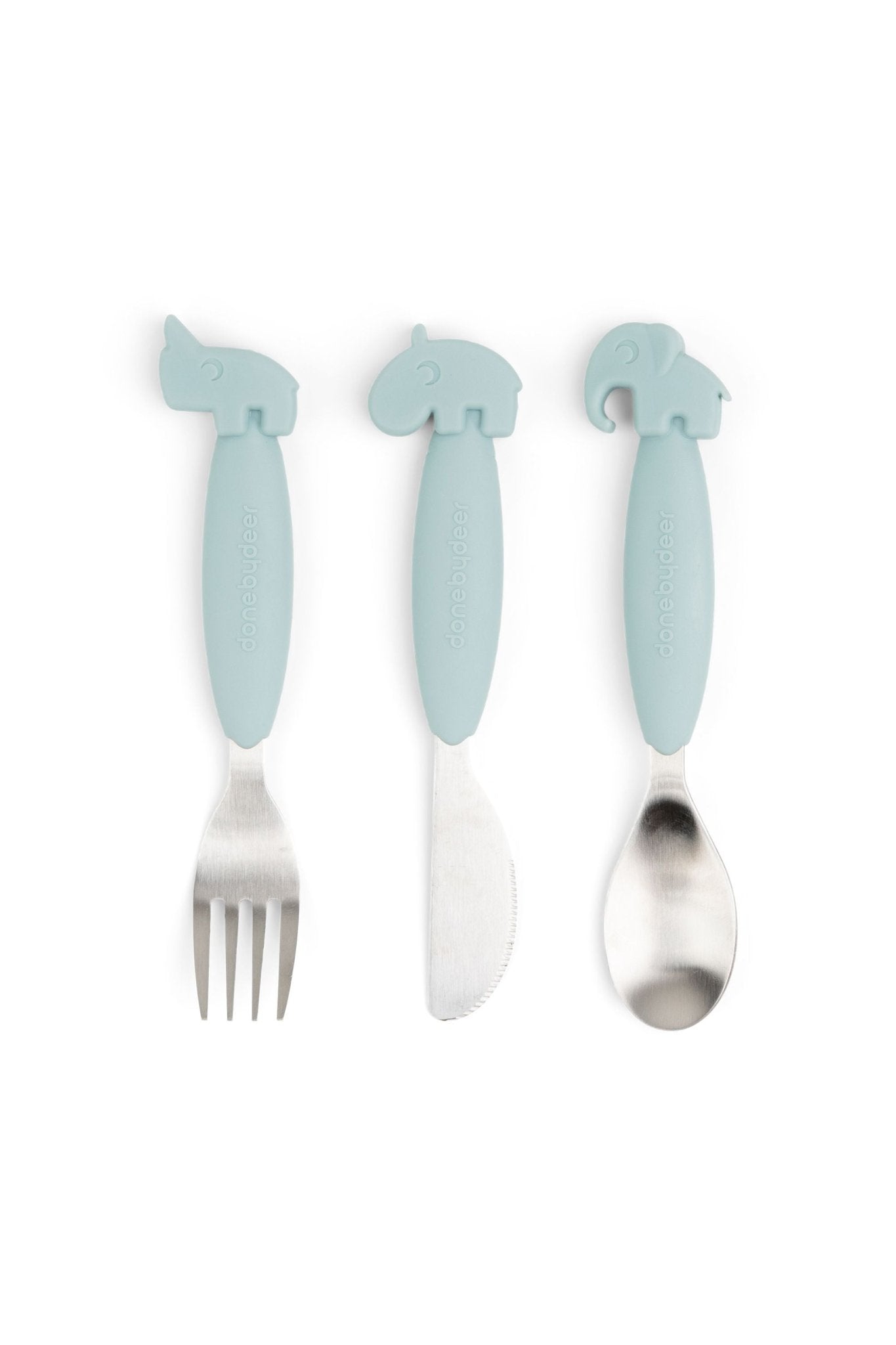 Easy-grip cutlery set | Deer friends - Blue van Done by Deer | Kids Conceptstore Le Fanfare