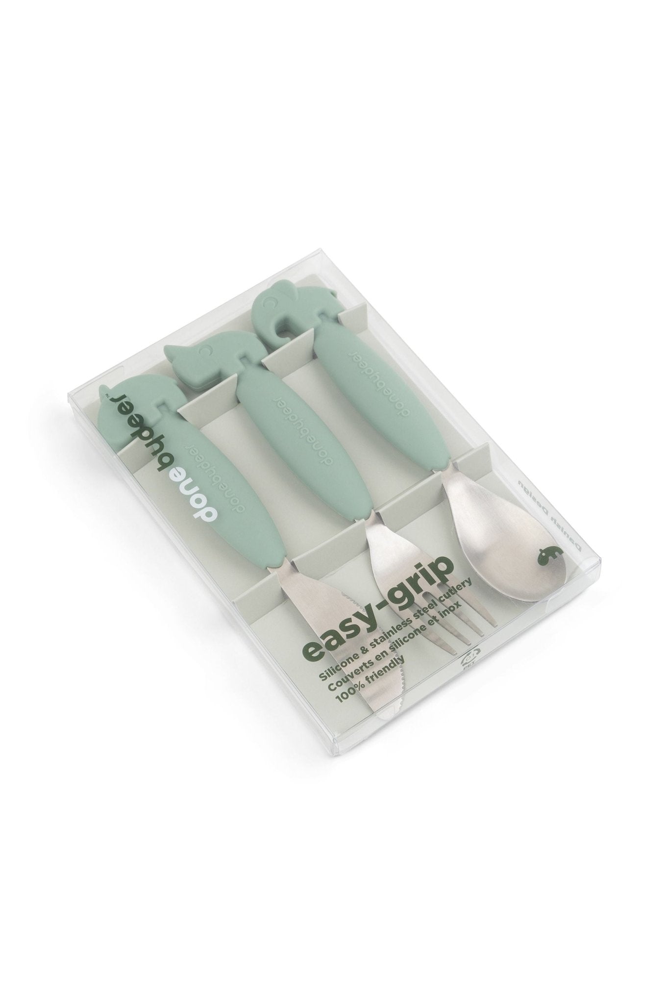 Easy-grip cutlery set | Deer friends - Green van Done by Deer | Kids Conceptstore Le Fanfare