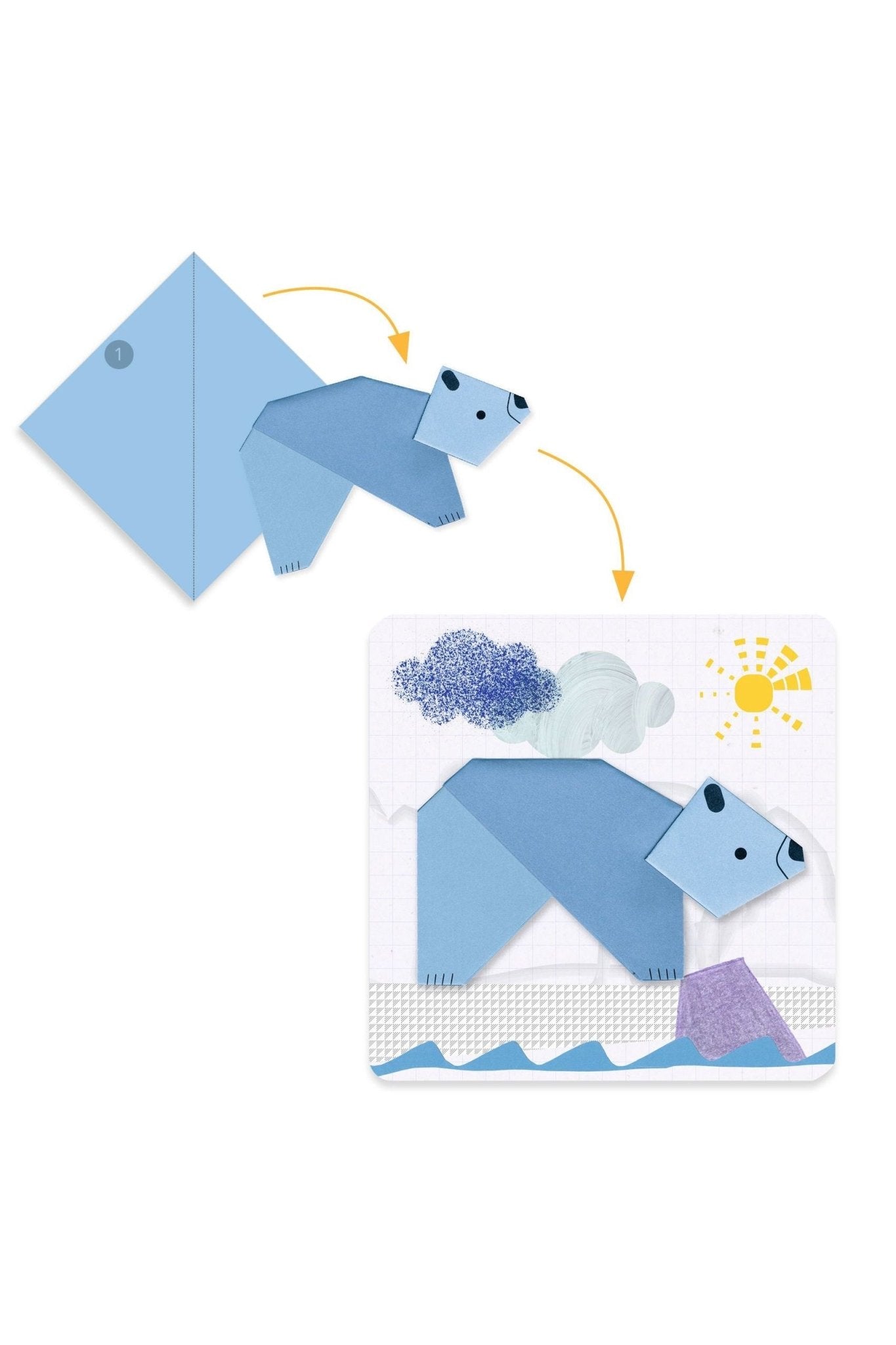 Eerste vouwsels. 1, 2, 3… gevouwen! van Djeco | Kids Conceptstore Le Fanfare
