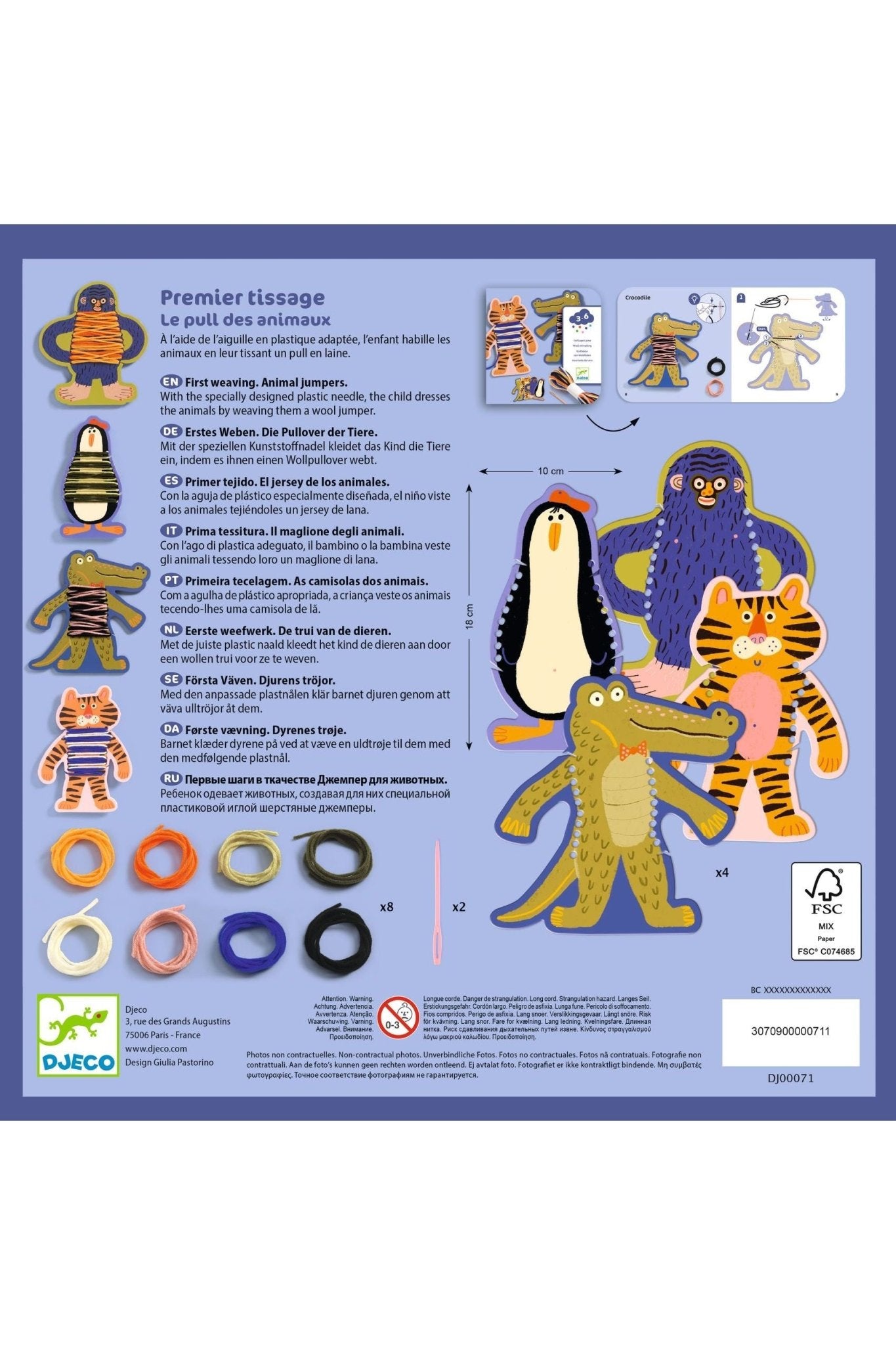 Eerste Weefwerk - Dierentruien van Djeco | Kids Conceptstore Le Fanfare