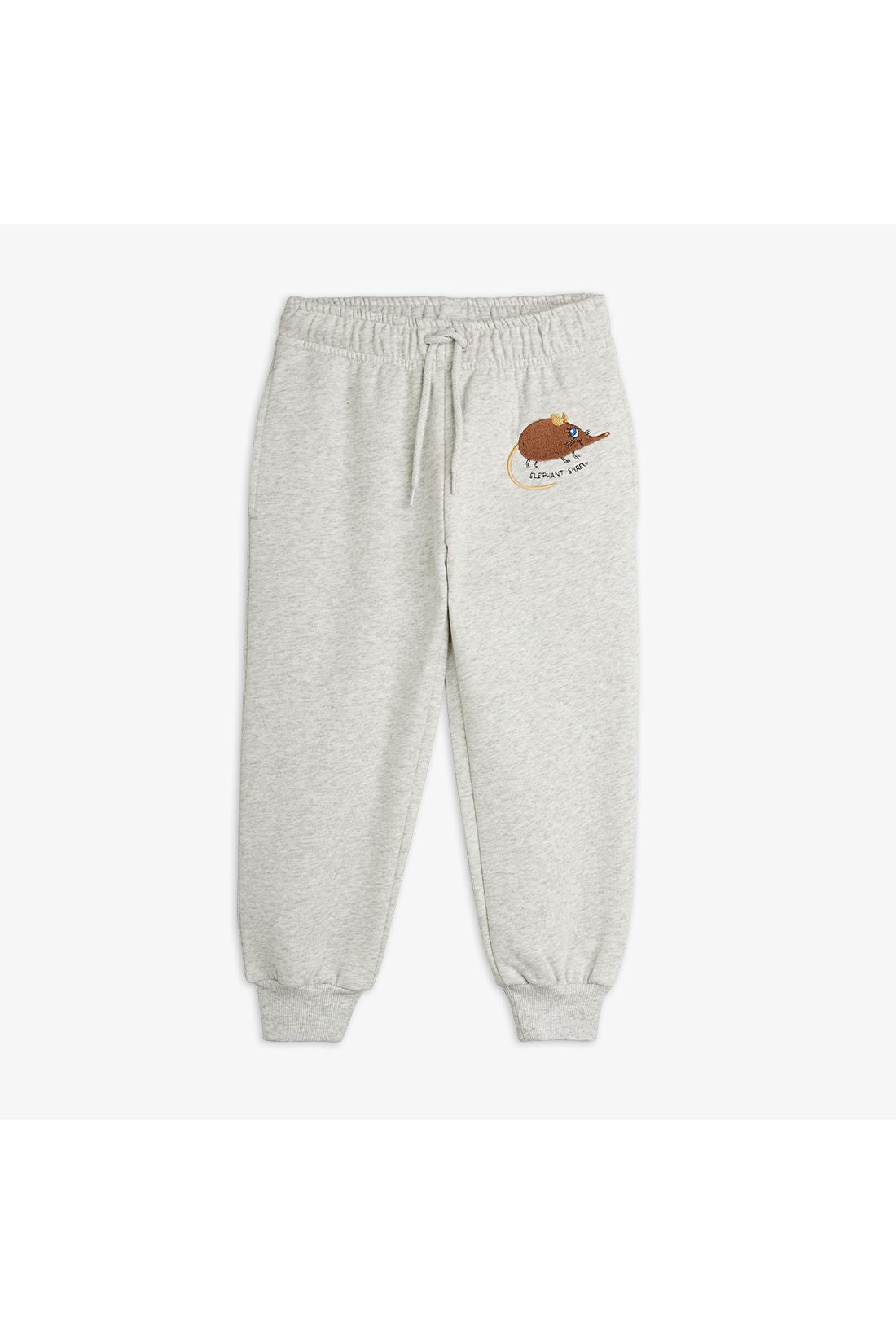 Elephant shrew emb sweatpants - Grey Melange van Mini Rodini | Kids Conceptstore Le Fanfare