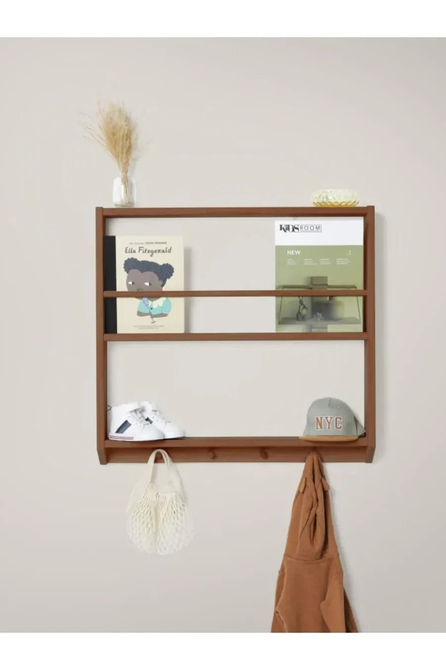 Eli Shelves with hooks - Smoked oak van KAS Kopenhagen | Kids Conceptstore Le Fanfare