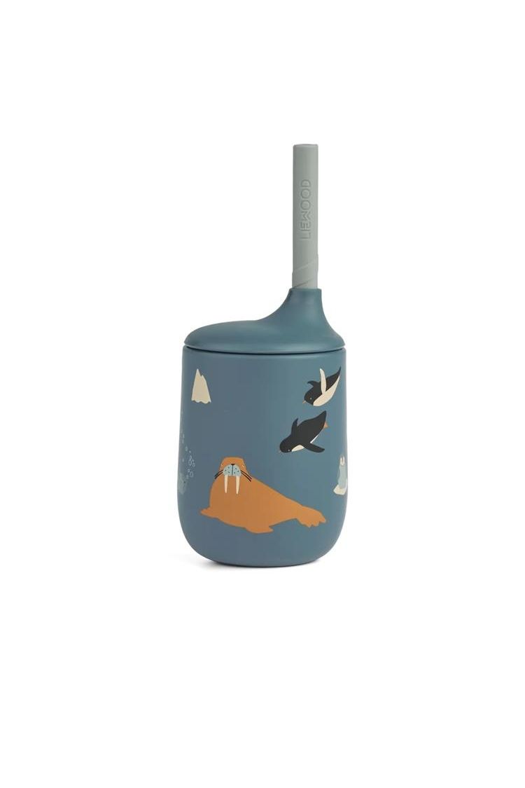 Ellis Printed Sippy Cup - Arctic Sea / Ocean view van Liewood | Kids Conceptstore Le Fanfare