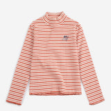 Energy Flower Stripes turtle neck T-shirt - Offwhite van Bobo Choses | Kids Conceptstore Le Fanfare