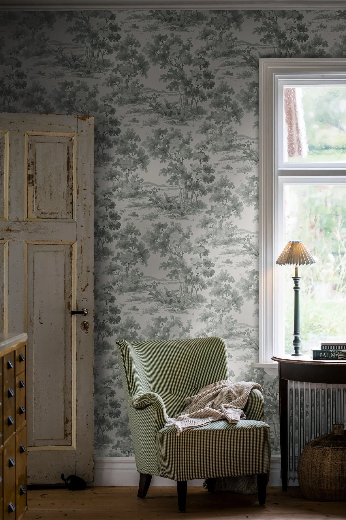 Falsterbo III - Countryside Morning - Green van Boråstapeter | Kids Conceptstore Le Fanfare