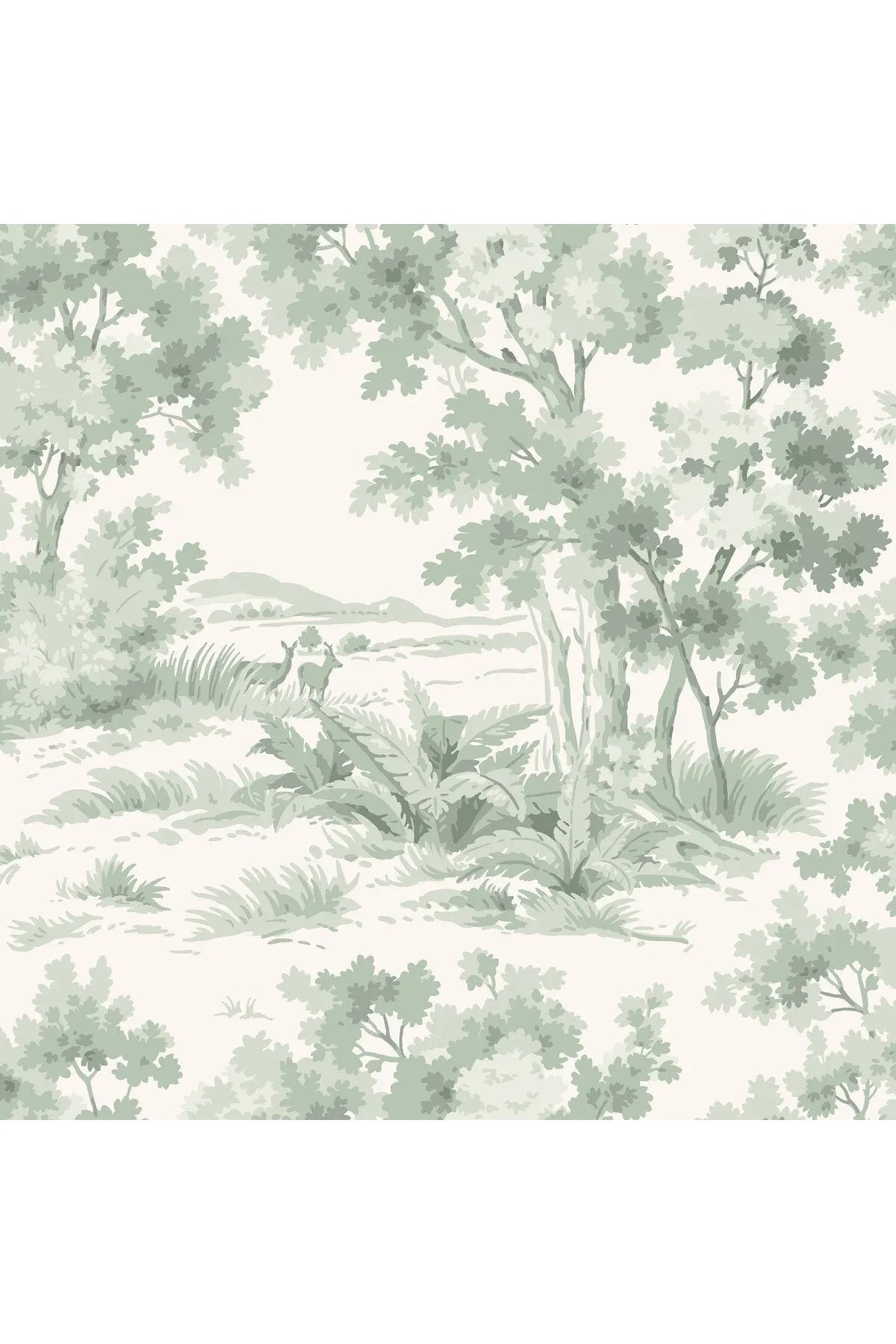 Falsterbo III - Countryside Morning - Green van Boråstapeter | Kids Conceptstore Le Fanfare