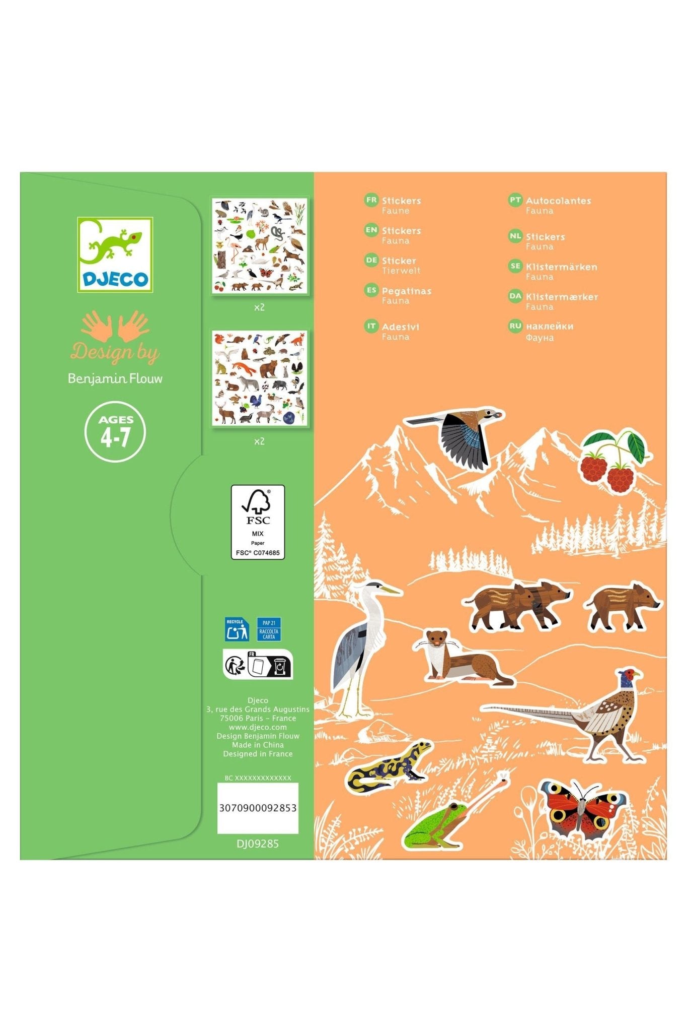 Fauna - Stickers van Djeco | Kids Conceptstore Le Fanfare