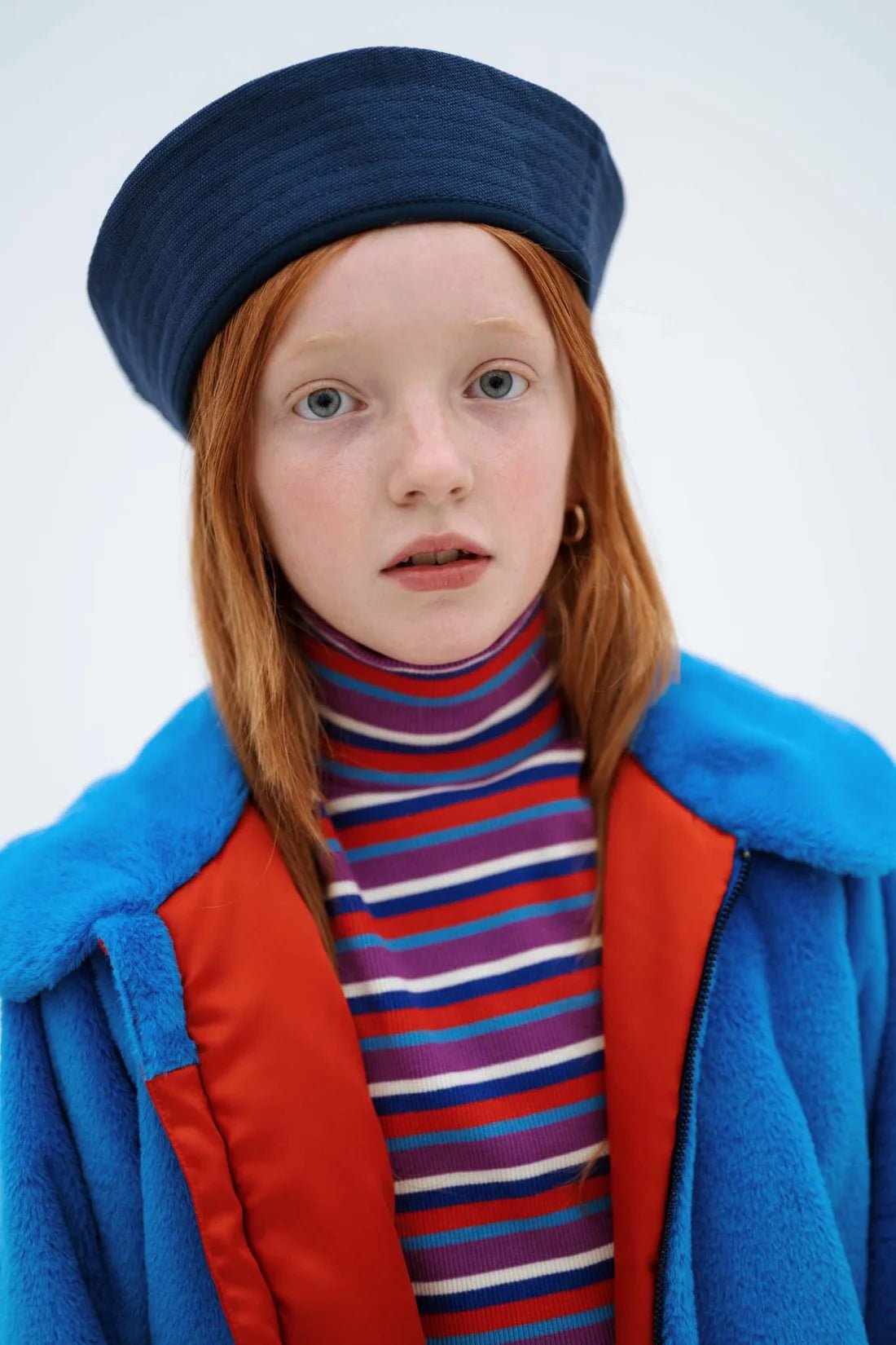 Faux fur bomber coat - Magic blue van Repose AMS | Kids Conceptstore Le Fanfare