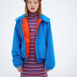 Faux fur bomber coat - Magic blue van Repose AMS | Kids Conceptstore Le Fanfare