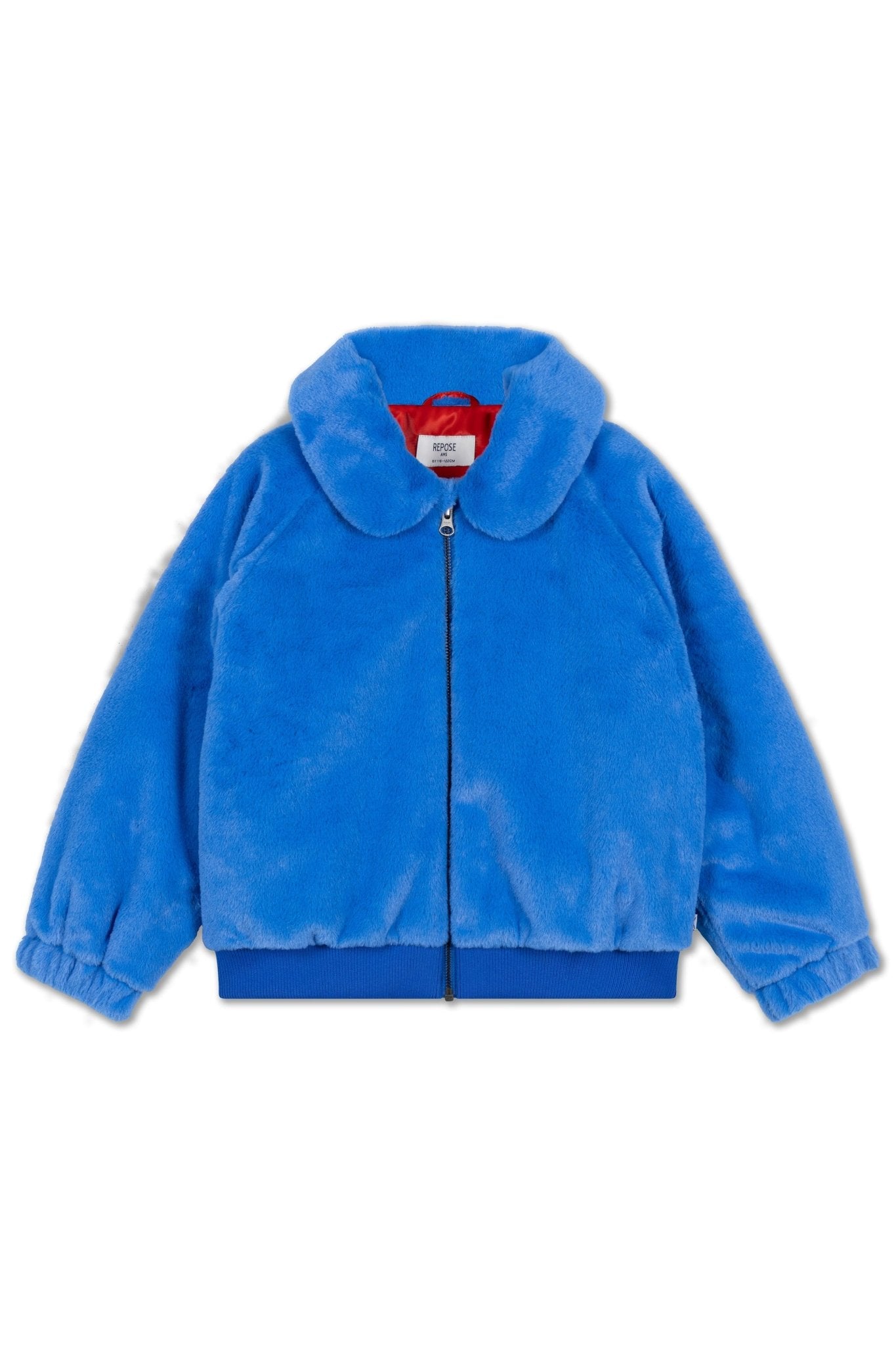 Faux fur bomber coat - Magic blue van Repose AMS | Kids Conceptstore Le Fanfare