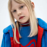 Faux fur bomber coat - Magic blue