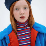 Faux fur bomber coat - Magic blue