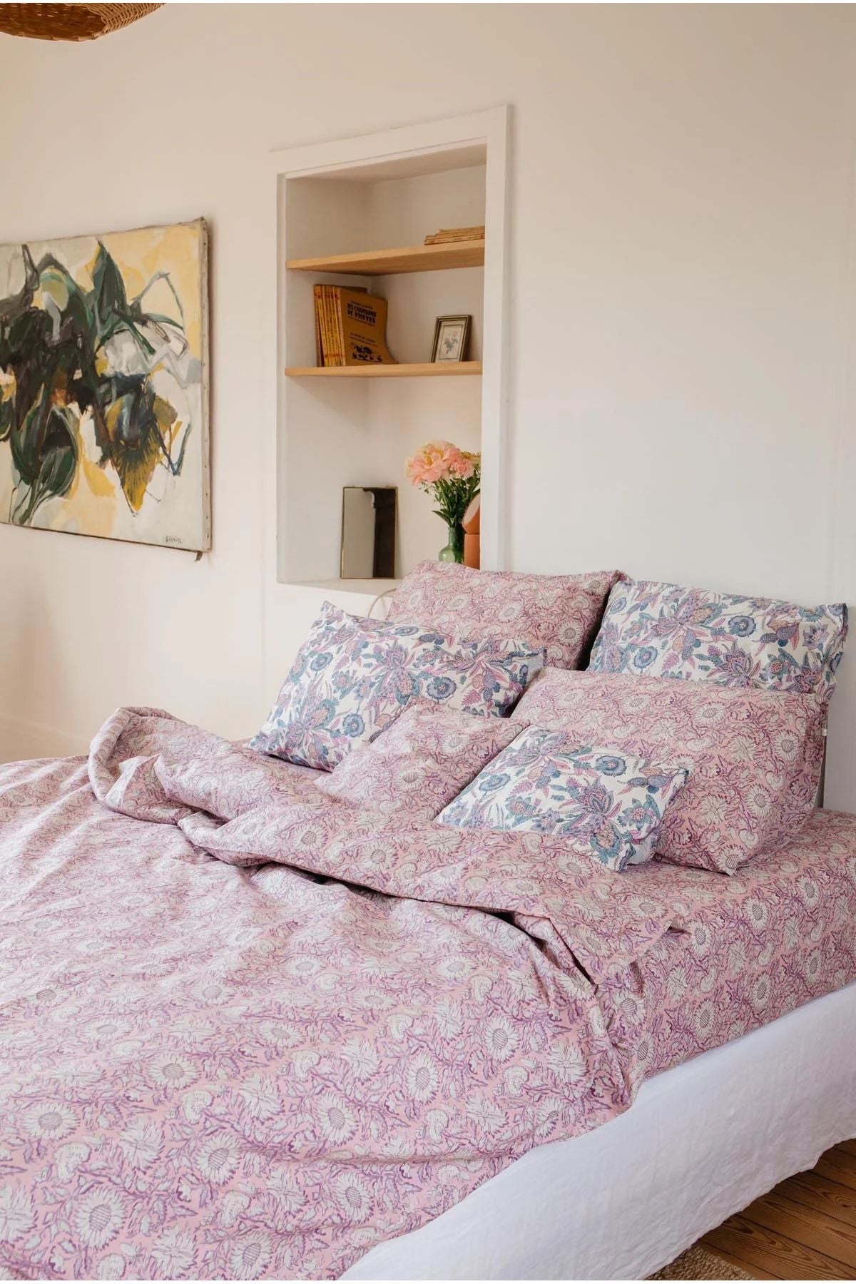 Fitted Sheet Nicole Pink Daisy Garden van Louise Misha | Kids Conceptstore Le Fanfare