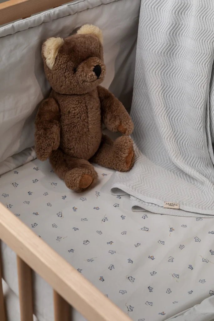 Fitted Sheet Paper Boats Cotton Percale Home van MarMar Copenhagen | Kids Conceptstore Le Fanfare