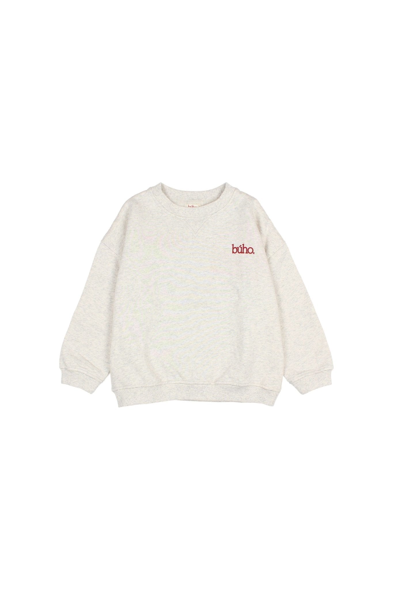 Fleece sweatshirt - Ecru melange van Búho | Kids Conceptstore Le Fanfare