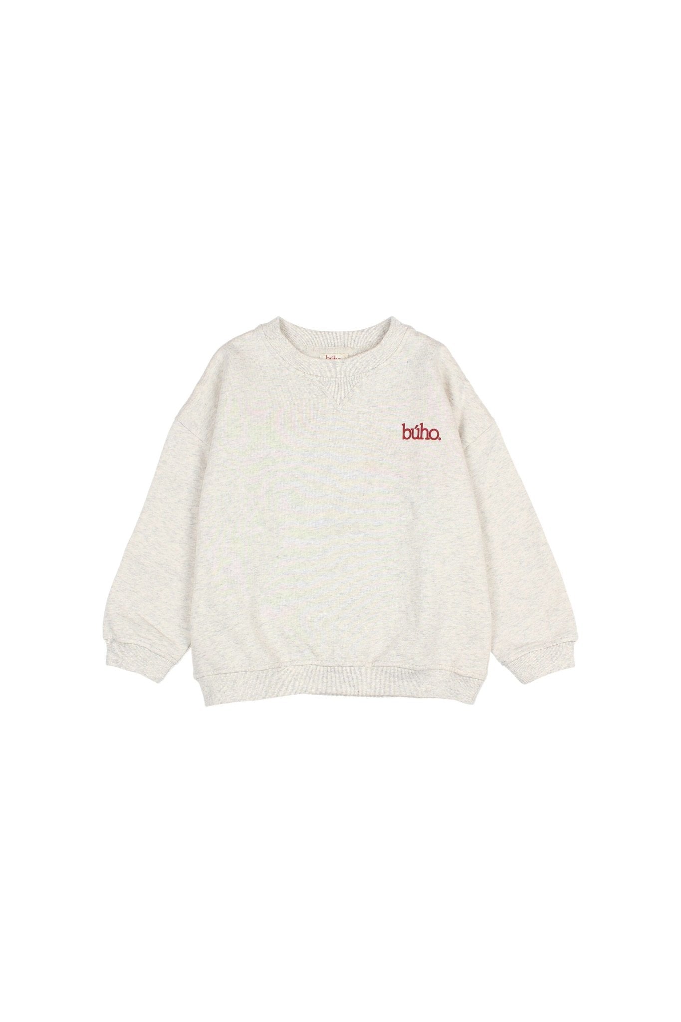 Fleece sweatshirt - Ecru melange van Búho | Kids Conceptstore Le Fanfare