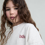 Fleece sweatshirt - Ecru melange van Búho | Kids Conceptstore Le Fanfare