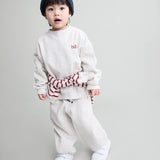 Fleece sweatshirt - Ecru melange van Búho | Kids Conceptstore Le Fanfare