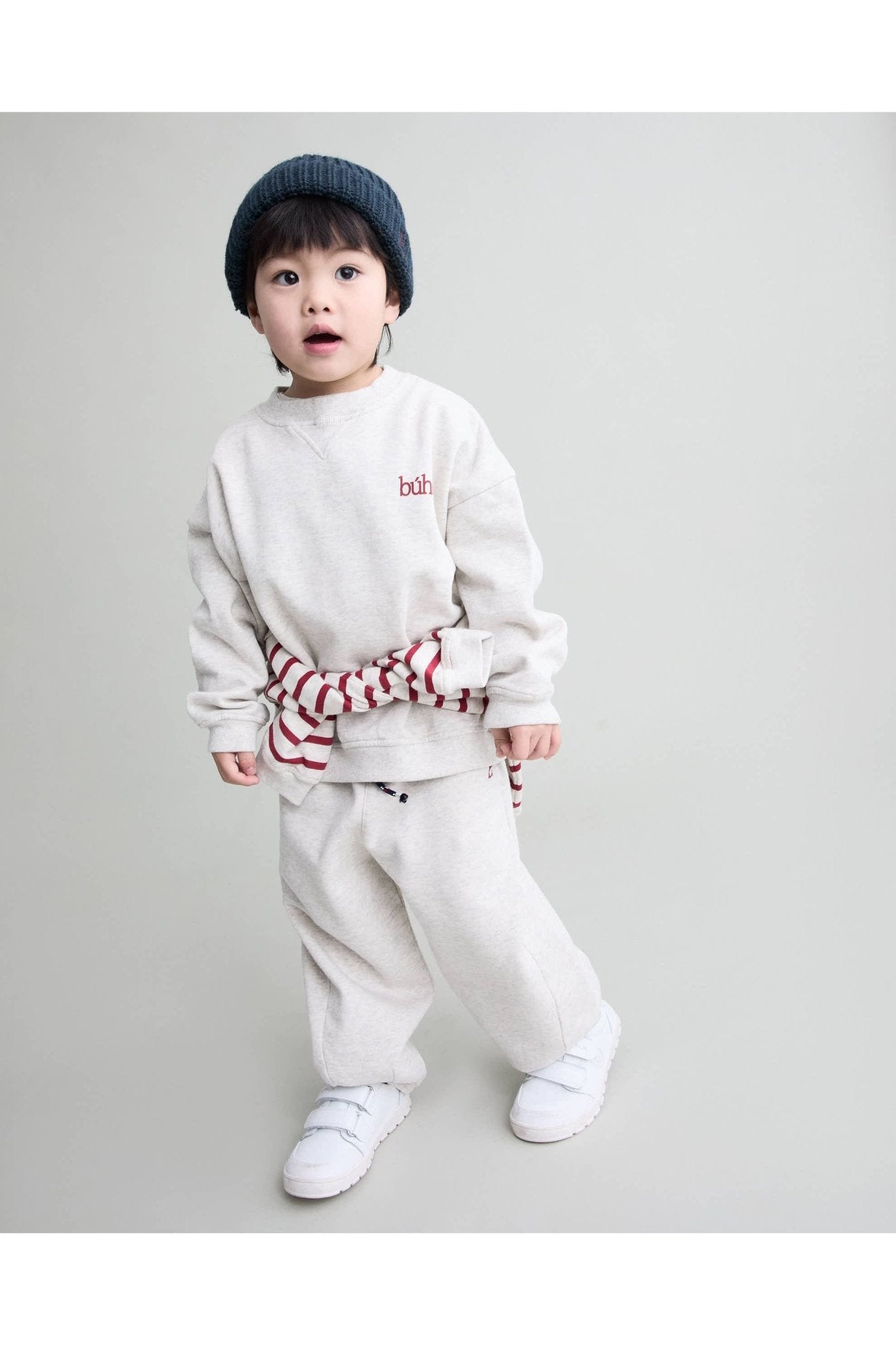 Fleece sweatshirt - Ecru melange van Búho | Kids Conceptstore Le Fanfare