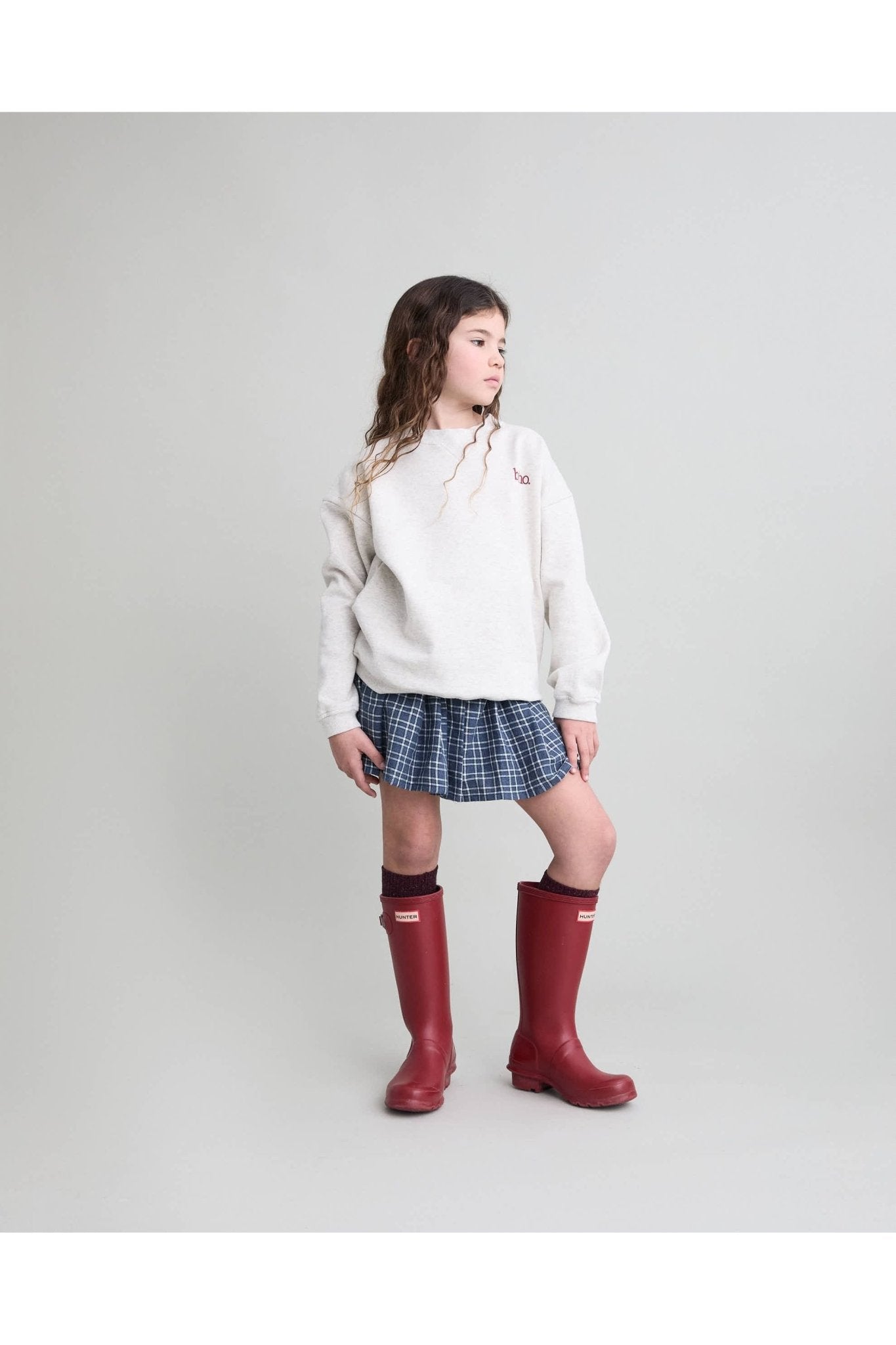 Fleece sweatshirt - Ecru melange van Búho | Kids Conceptstore Le Fanfare