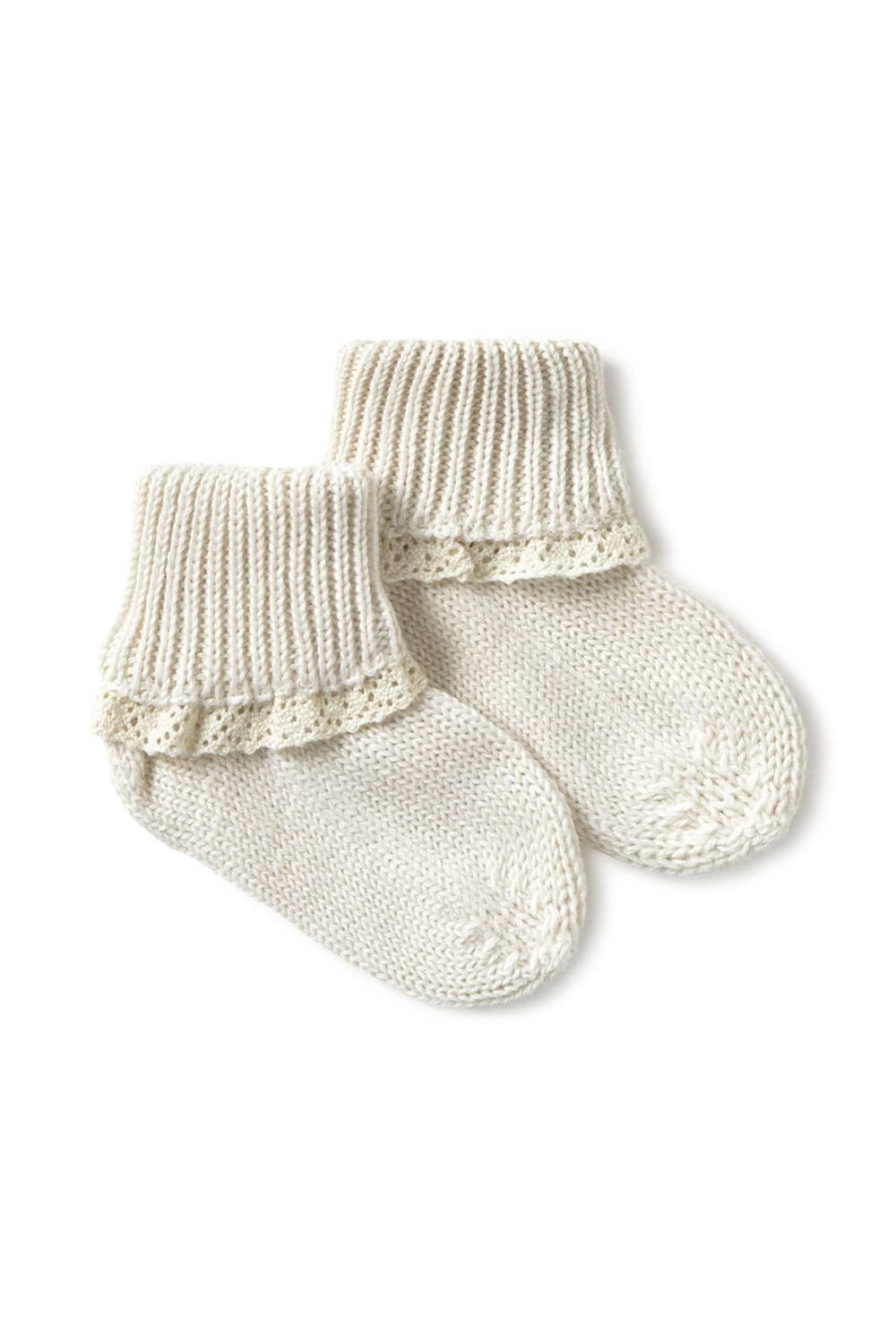 Fleur knitted socks - cream van Li&me | Kids Conceptstore Le Fanfare