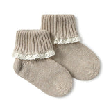 Fleur knitted socks - toasted van Li&me | Kids Conceptstore Le Fanfare