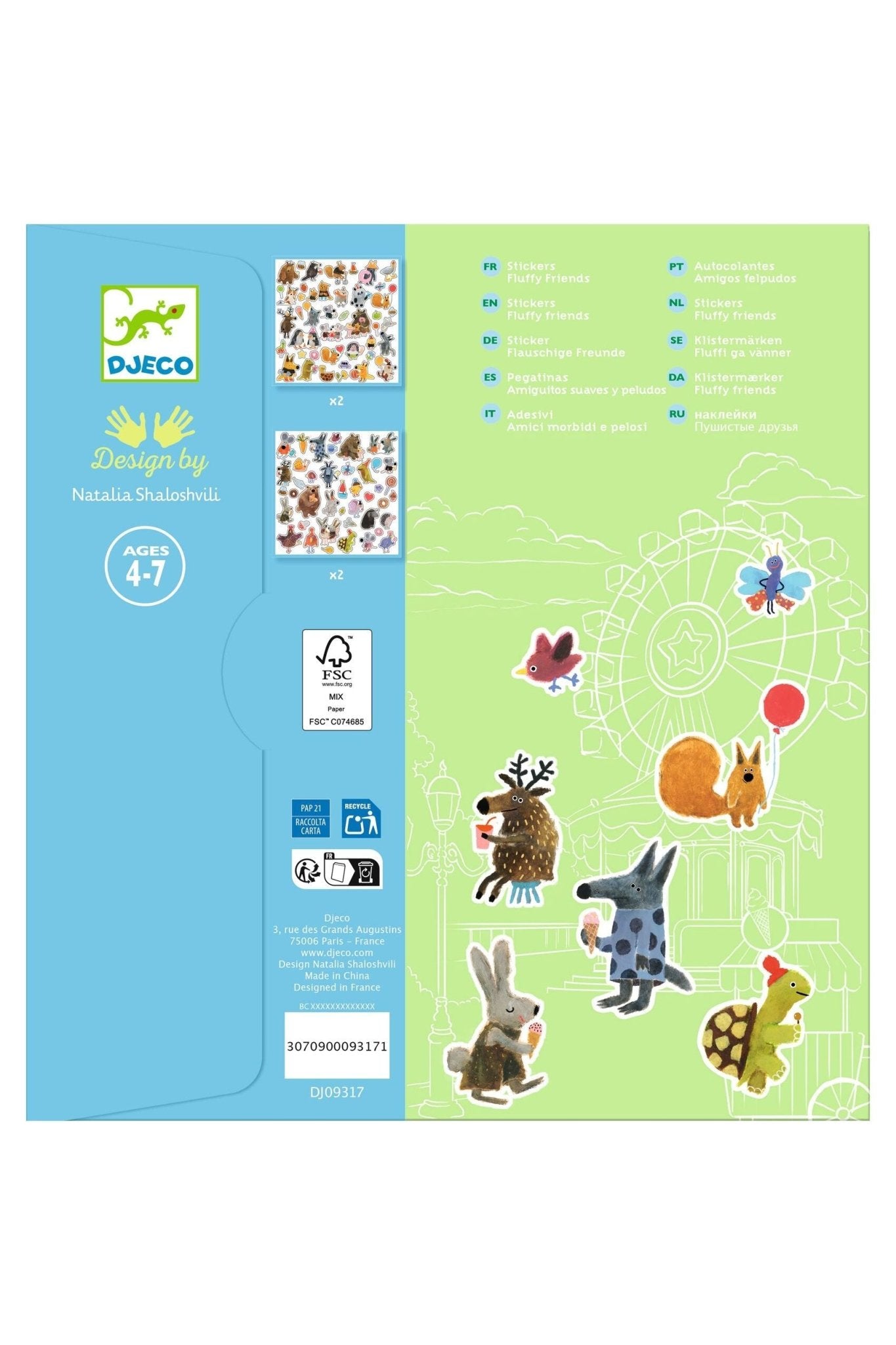 Fluffy friends - Stickers van Djeco | Kids Conceptstore Le Fanfare