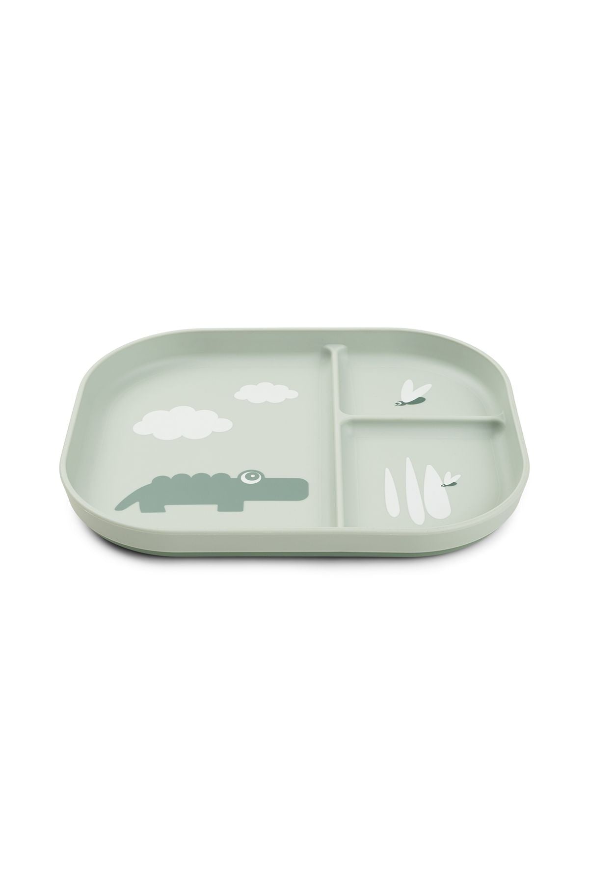 Foodie compartment plate | Croco - Green van Done by Deer | Kids Conceptstore Le Fanfare