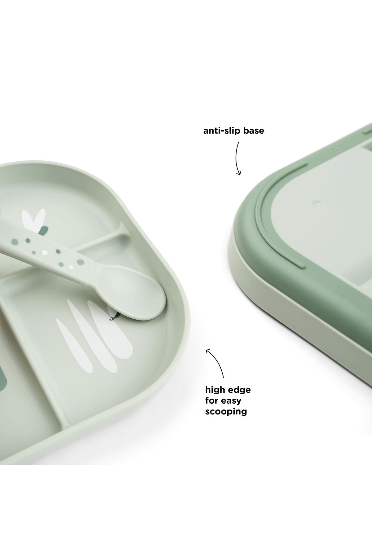 Foodie compartment plate | Croco - Green van Done by Deer | Kids Conceptstore Le Fanfare