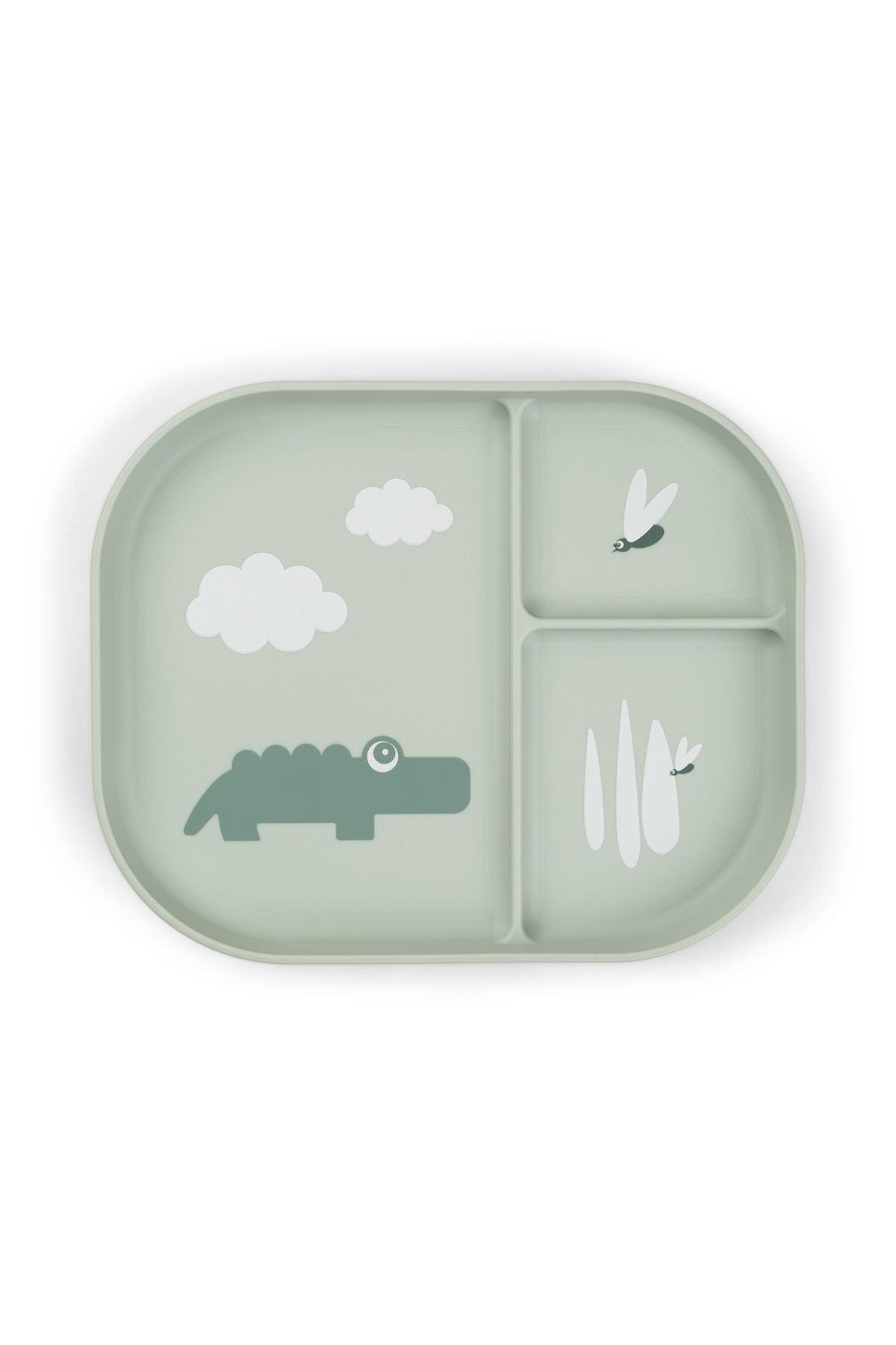 Foodie compartment plate | Croco - Green van Done by Deer | Kids Conceptstore Le Fanfare