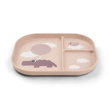 Foodie compartment plate | Happy clouds - Powder van Done by Deer | Kids Conceptstore Le Fanfare