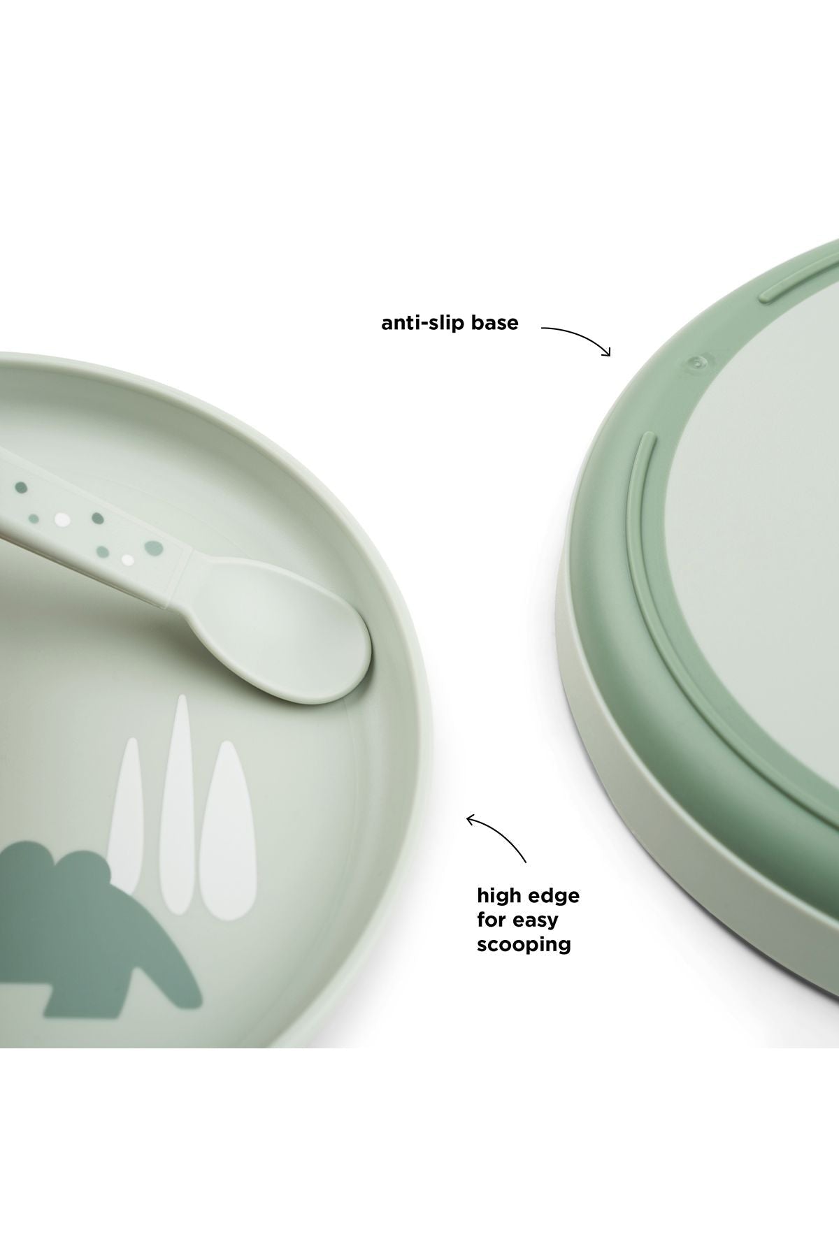 Foodie plate | Croco - Green van Done by Deer | Kids Conceptstore Le Fanfare