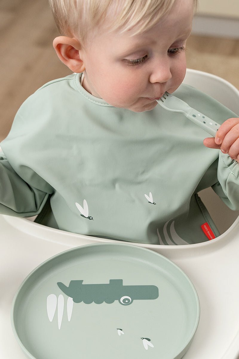 Foodie plate | Croco - Green van Done by Deer | Kids Conceptstore Le Fanfare