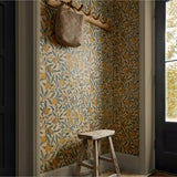 Fruit Wallpaper - Blue Gold & Brown van Morris & Co | Kids Conceptstore Le Fanfare