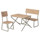 Garden Set. Table W. Chair And Bench van Maileg | Kids Conceptstore Le Fanfare