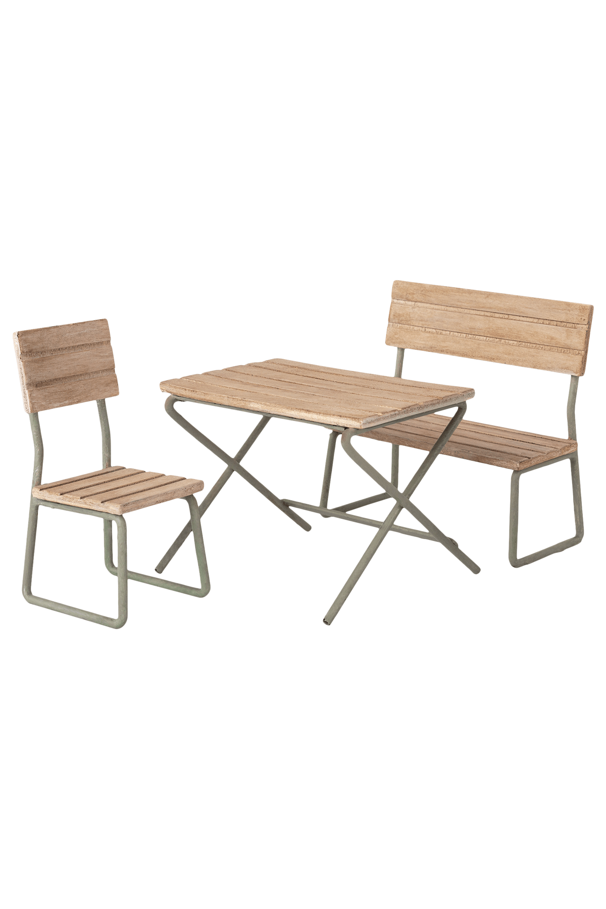 Garden Set. Table W. Chair And Bench van Maileg | Kids Conceptstore Le Fanfare