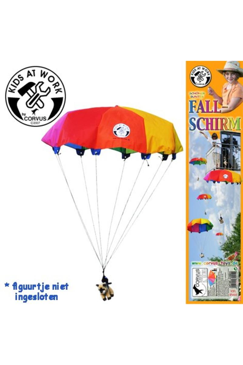 Gekleurde parachute 85cm van Kids at Work | Kids Conceptstore Le Fanfare