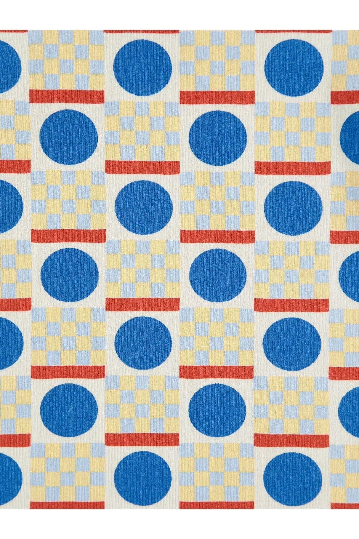 Geometric Scacs all over T-shirt Offwhite van Bobo Choses | Kids Conceptstore Le Fanfare