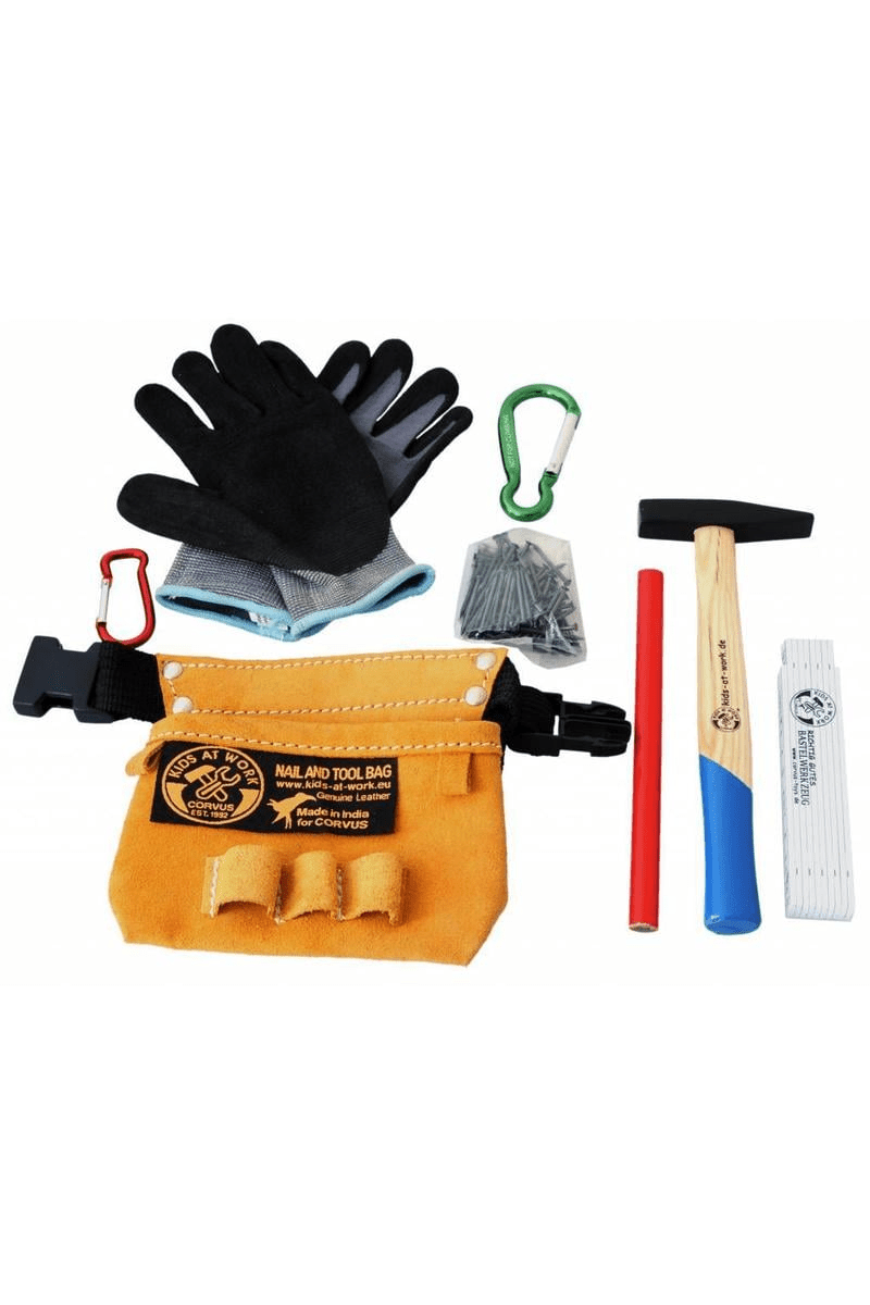 Gereedschapsriem mini met handschoenen van Kids At Work | Kids Conceptstore Le Fanfare