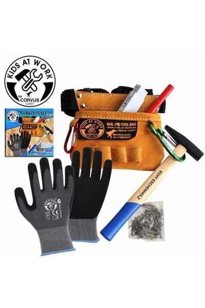 Gereedschapsriem mini met handschoenen van Kids At Work | Kids Conceptstore Le Fanfare