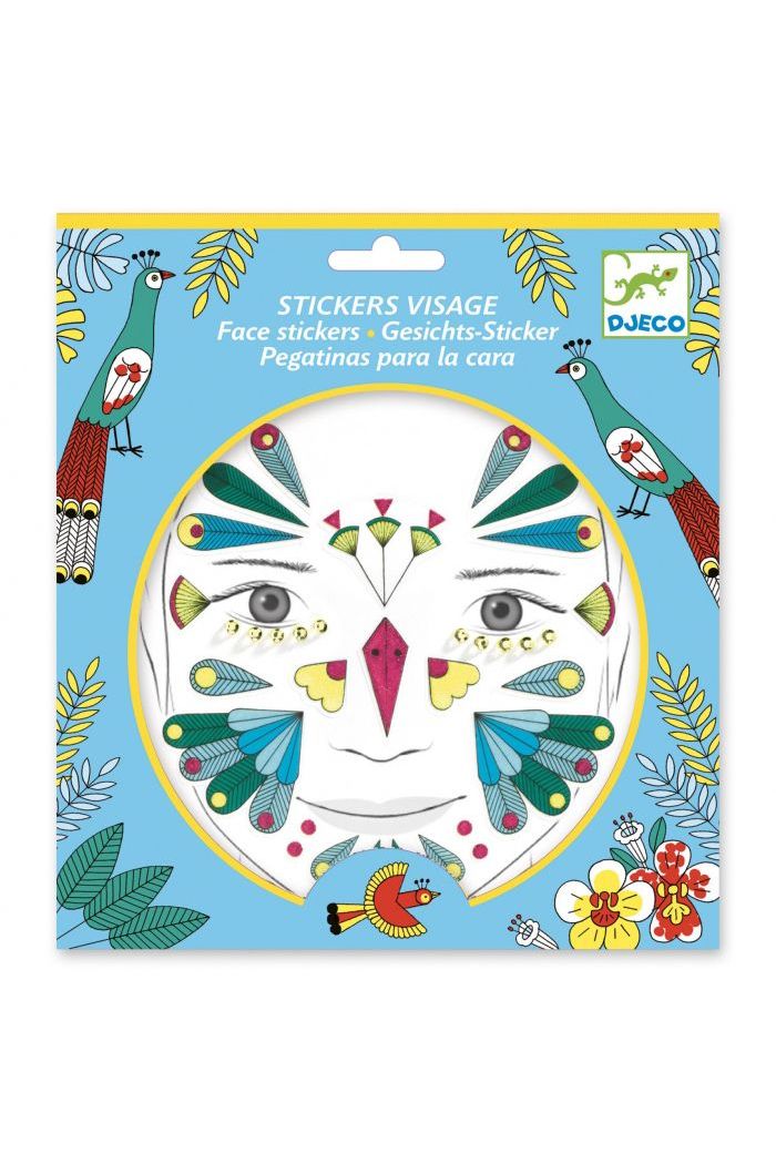 Gezicht Stickerset Vogel van Djeco | Kids Conceptstore Le Fanfare
